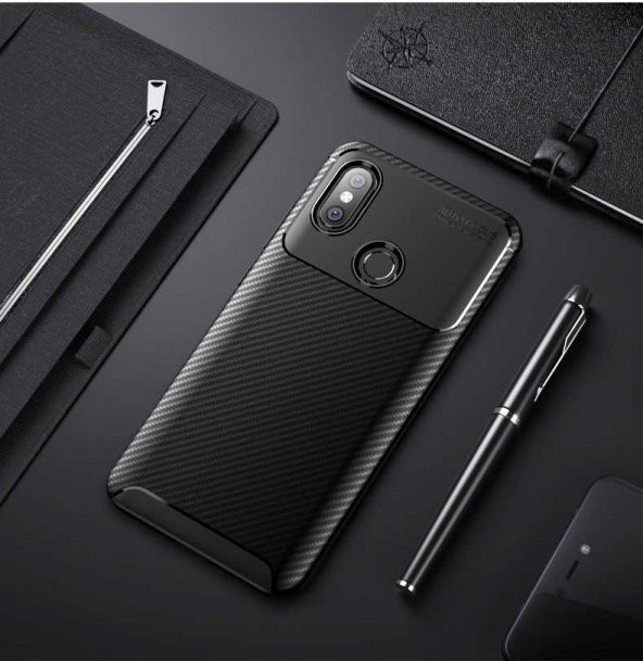Xiaomi Redmi Note 6 Pro Kılıf Antişok Carbon Regnor Antişok Carbon Silikon - 2