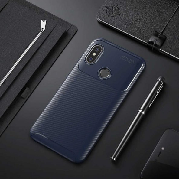 Xiaomi Redmi Note 6 Pro Kılıf Antişok Carbon Regnor Antişok Carbon Silikon - 3