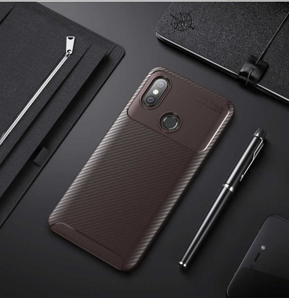Xiaomi Redmi Note 6 Pro Kılıf Antişok Carbon Regnor Antişok Carbon Silikon - 4