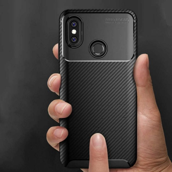 Xiaomi Redmi Note 6 Pro Kılıf Antişok Carbon Regnor Antişok Carbon Silikon - 5