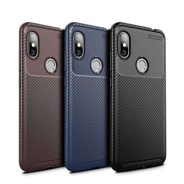 Xiaomi Redmi Note 6 Pro Kılıf Antişok Carbon Regnor Antişok Carbon Silikon - 6