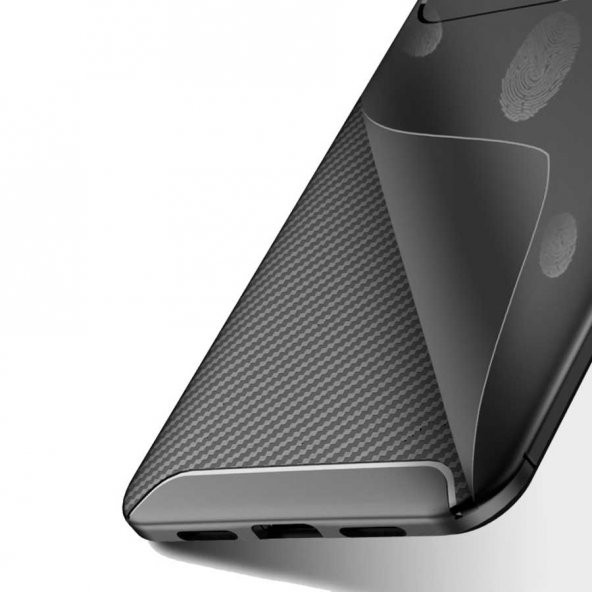 Xiaomi Redmi Note 6 Pro Kılıf Antişok Carbon Regnor Antişok Carbon Silikon - 7