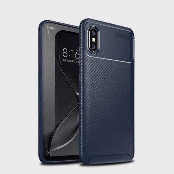 Xiaomi Mi Max 3 Kılıf Antişok Carbon Regnor Antişok Carbon Silikon