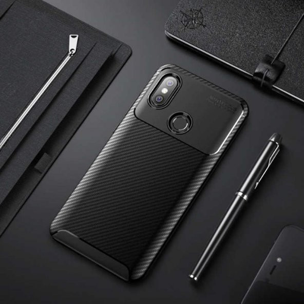 Xiaomi Mi Max 3 Kılıf Antişok Carbon Regnor Antişok Carbon Silikon - 2
