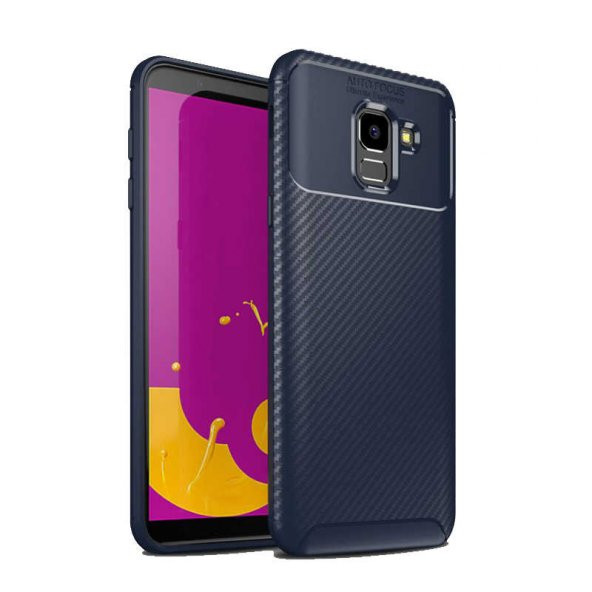 Samsung Galaxy J6 Kılıf Antişok Carbon Regnor Antişok Carbon Silikon