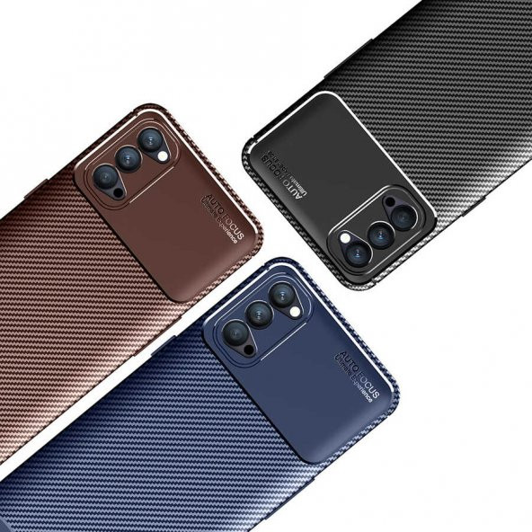 Oppo Reno 4 Kılıf Antişok Carbon Desenli Regnor Silikon Kapak - 9