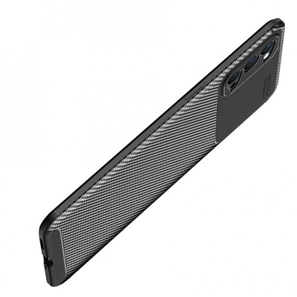 Oppo Reno 4 Kılıf Antişok Carbon Desenli Regnor Silikon Kapak - 11