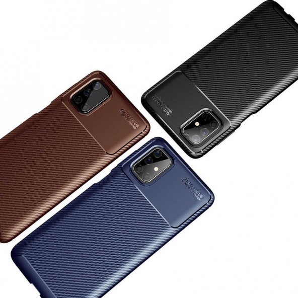 Samsung Galaxy M51 Kılıf Antişok Carbon Desenli Regnor Silikon Kapak - 7