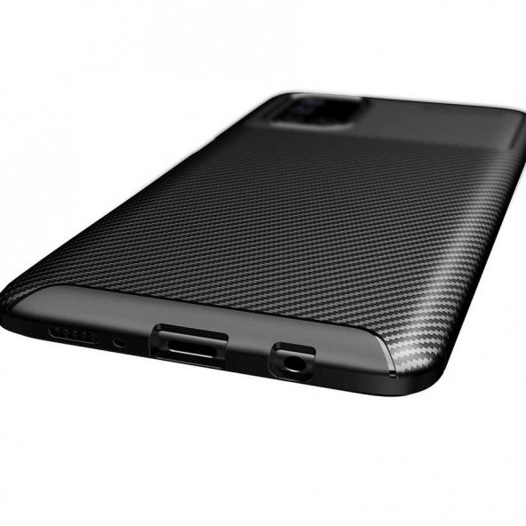 Samsung Galaxy M51 Kılıf Antişok Carbon Desenli Regnor Silikon Kapak - 8