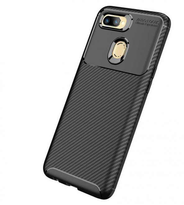 Oppo A7X Kılıf Antişok Carbon Desenli Regnor Silikon Kapak - 9