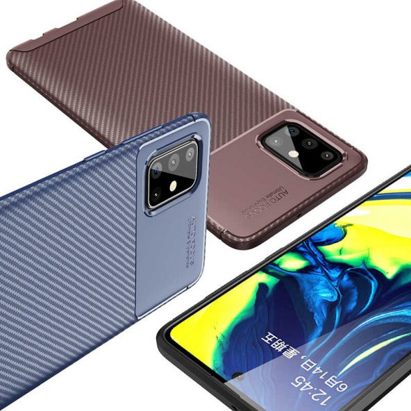 Samsung Galaxy M31S Kılıf Antişok Carbon Desenli Regnor Silikon Kapak - 7