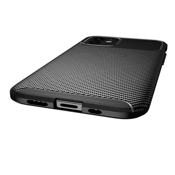 Apple iPhone 12 Kılıf Antişok Carbon Desenli Regnor Silikon Kapak - 9