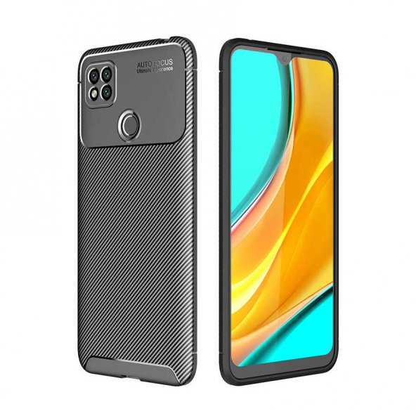 Xiaomi Redmi 9C Kılıf Antişok Carbon Desenli Regnor Silikon Kapak - 4