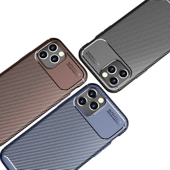 Apple iPhone 12 Pro Kılıf Antişok Carbon Desenli Regnor Silikon Kapak - 8