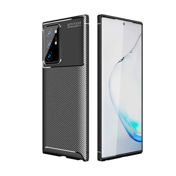 Samsung Galaxy Note 20 Ultra Kılıf Antişok Carbon Desenli Regnor Silikon Kapak - 3