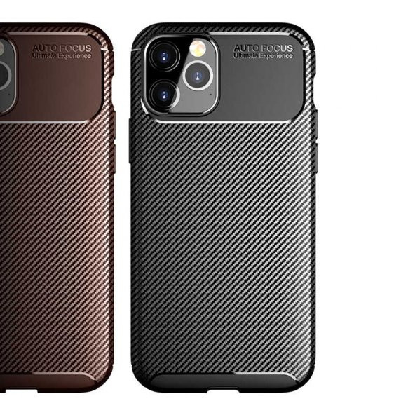 Apple iPhone 12 Pro Max Kılıf Antişok Carbon Desenli Regnor Silikon Kapak - 9