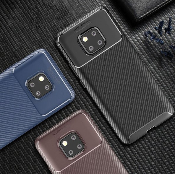 Huawei Mate 20 Pro Kılıf Regnor Antişok Carbon Silikon Kapak Kılıf - 2