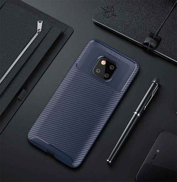 Huawei Mate 20 Pro Kılıf Regnor Antişok Carbon Silikon Kapak Kılıf - 8