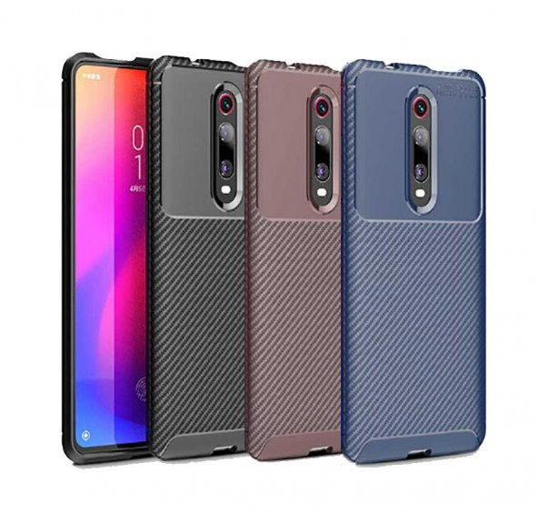 Xiaomi Mi 9T Kılıf Regnor Antişok Carbon Silikon Kapak Kılıf