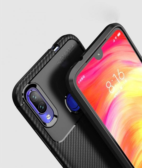 Xiaomi Redmi Note 7 Kılıf Regnor Antişok Carbon Silikon Kapak Kılıf - 2