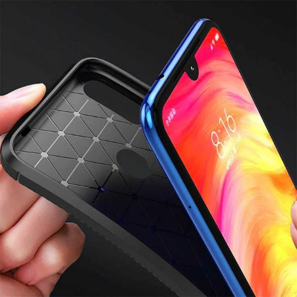Xiaomi Redmi Note 7 Kılıf Regnor Antişok Carbon Silikon Kapak Kılıf - 3