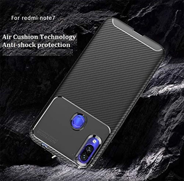 Xiaomi Redmi Note 7 Kılıf Regnor Antişok Carbon Silikon Kapak Kılıf - 4