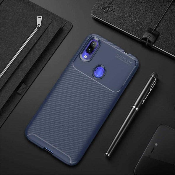 Xiaomi Redmi Note 7 Kılıf Regnor Antişok Carbon Silikon Kapak Kılıf - 6