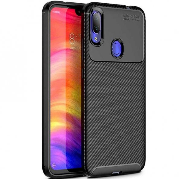 Xiaomi Redmi Note 7 Kılıf Regnor Antişok Carbon Silikon Kapak Kılıf - 7