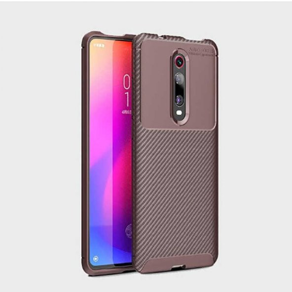 Xiaomi Mi 9T Kılıf Regnor Antişok Carbon Silikon Kapak Kılıf + Cam - 8