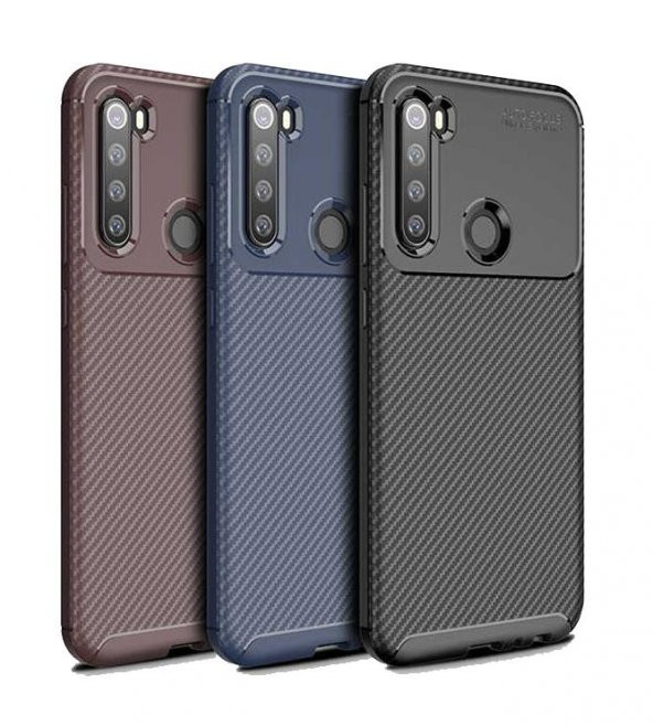 Xiaomi Redmi Note 8 Kılıf Antişok Carbon Regnor Antişok Carbon Silikon Kapak Kılıf