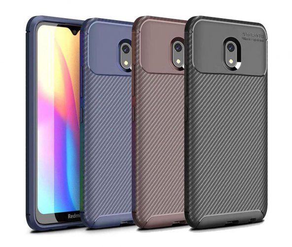 Xiaomi Redmi 8A Kılıf Zore Antişok Korumalı Regnor Carbon Silikon