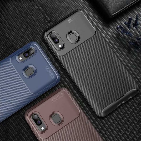 Samsung Galaxy A10S Kılıf Antişok Carbon Regnor Antişok Carbon Silikon