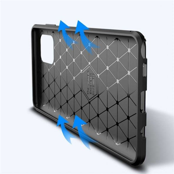 Samsung Galaxy A81 (Note 10 Lite) Kılıf Antişok Carbon Regnor Antişok Carbon Silikon - 3