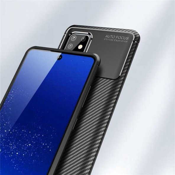 Samsung Galaxy A81 (Note 10 Lite) Kılıf Antişok Carbon Regnor Antişok Carbon Silikon - 6