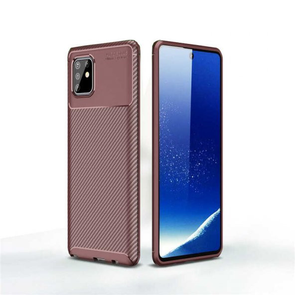 Samsung Galaxy A81 (Note 10 Lite) Kılıf Antişok Carbon Regnor Antişok Carbon Silikon - 11