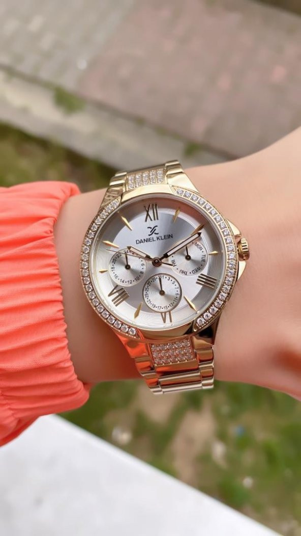 DANIEL KLEIN EDK.1.10036.1 BİLEKLİK HEDİYELİ YENİ SEZON GOLD KADIN KOL SAATİ - 3