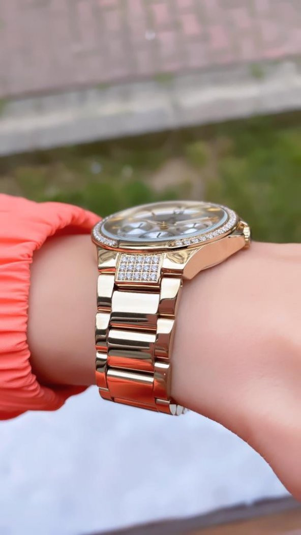 DANIEL KLEIN EDK.1.10036.1 BİLEKLİK HEDİYELİ YENİ SEZON GOLD KADIN KOL SAATİ - 5