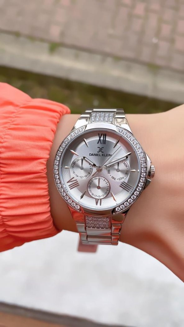 DANIEL KLEIN EDK.1.10036.4 BİLEKLİK HEDİYELİ YENİ SEZON SILVER KADIN KOL SAATİ - 3