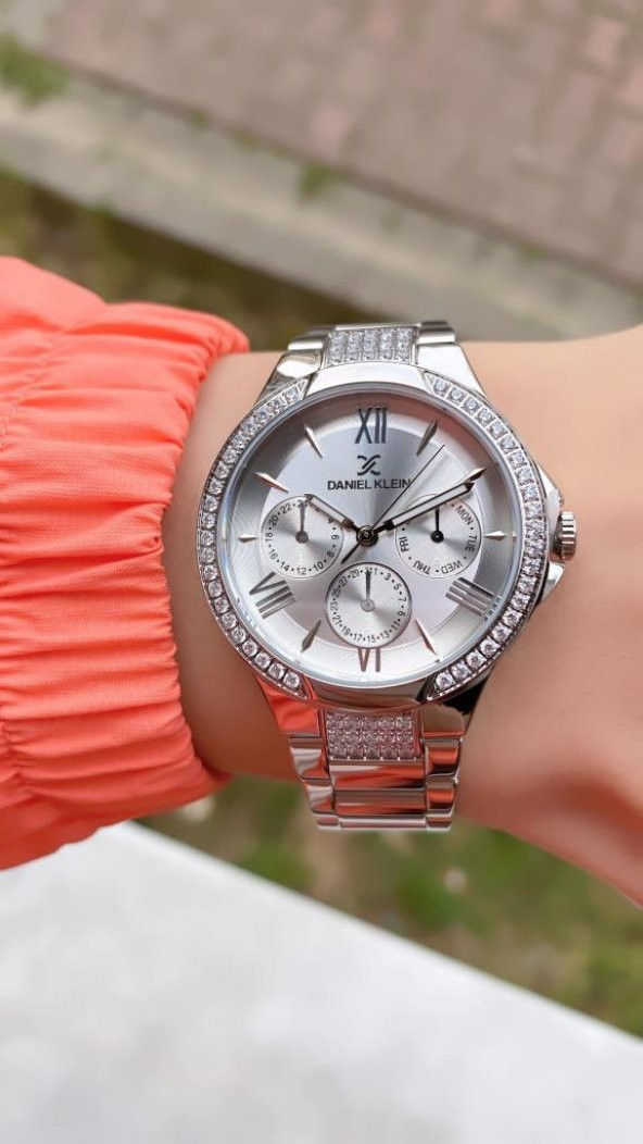 DANIEL KLEIN EDK.1.10036.4 BİLEKLİK HEDİYELİ YENİ SEZON SILVER KADIN KOL SAATİ - 4