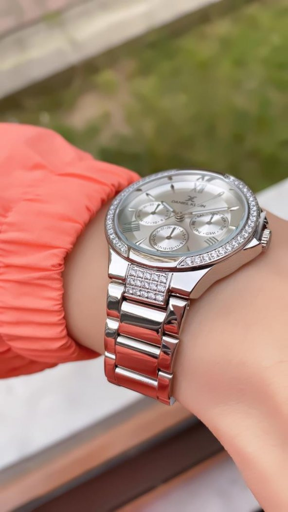 DANIEL KLEIN EDK.1.10036.4 BİLEKLİK HEDİYELİ YENİ SEZON SILVER KADIN KOL SAATİ - 5