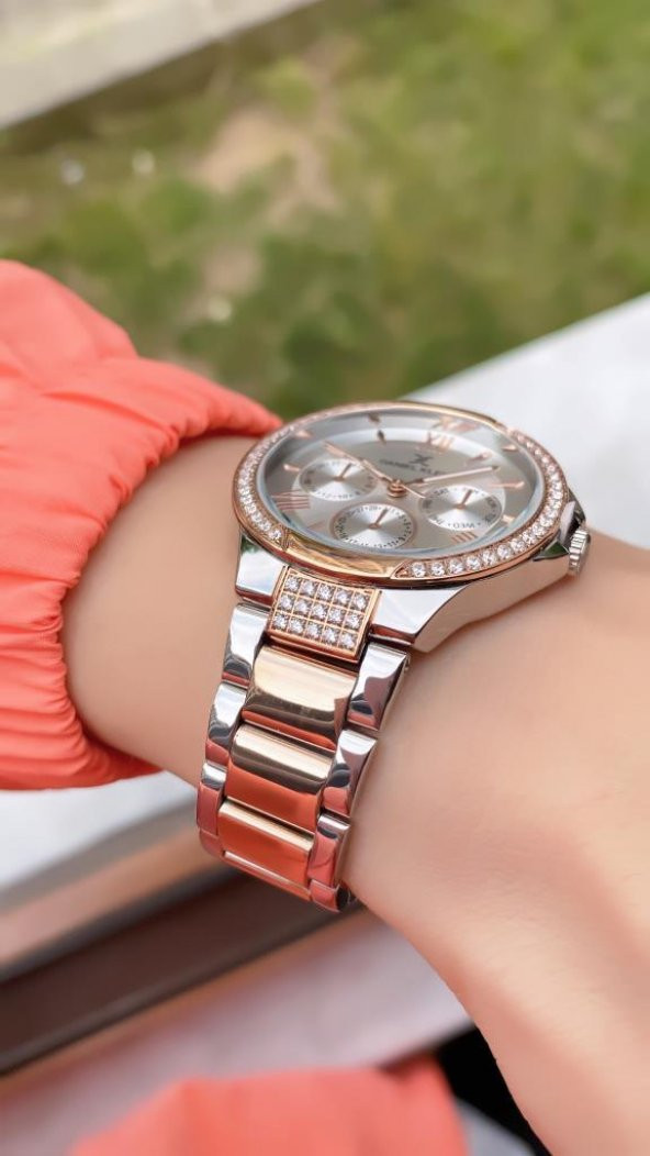 DANIEL KLEIN EDK.1.10036.3 BİLEKLİK HEDİYELİ YENİ SEZON ROSE SILVER KADIN KOL SAATİ - 5