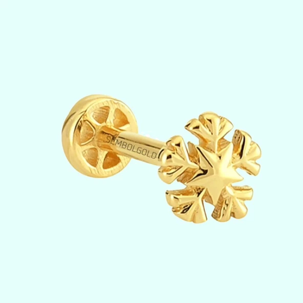 Altın KartanesiTragus Piercing 14 Ayar
