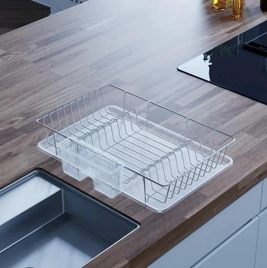 Geseus Home Tek Katlı Tabaklık Bulaşıklık Krom KB003K - 2