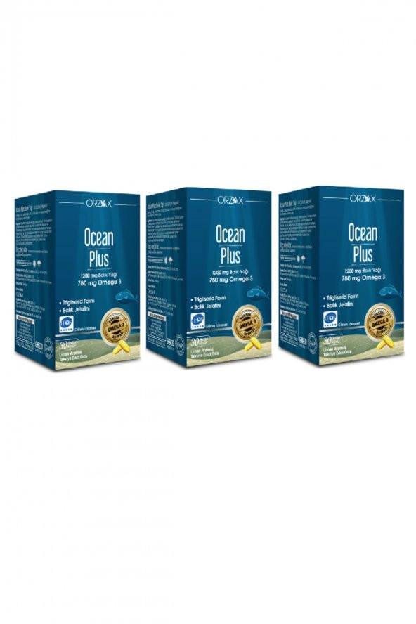 Ocean Plus Omega 3 1200 Mg 30 Kapsül - Limon Aromalı Balık Yağı X3 Adet