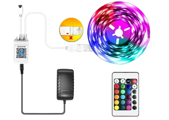 CATA CT 4557 Rgb Şerit Led Set 5 Mt Rgb Led 3 Renk+Trafo+ Kumanda - 2