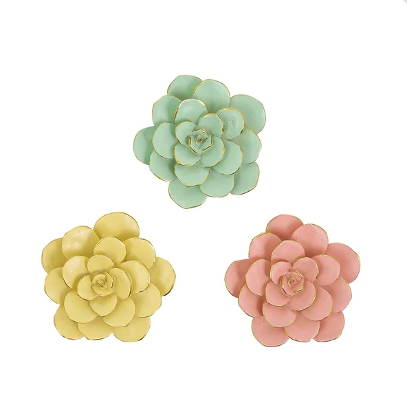 Vitale Polyresin Çiçek Duvar Dekoru AK.JFALX117560 ürün görseli 1