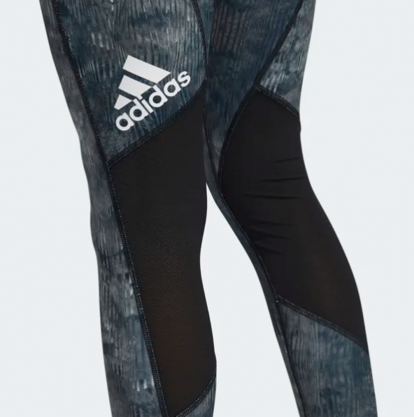 Adidas Techfit Mid-Rise Floral Tayt - Resim 2