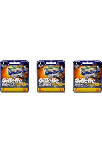 Gillette Fusion Proglide Power 8'li Yedek Tıraş Bıçağı X 3 ADET (ALMANYA ÜRETİM)