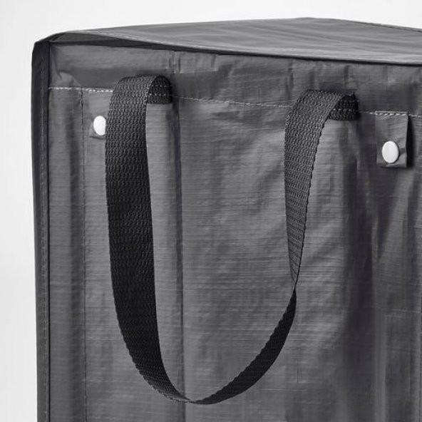 3 Adet Çamaşır Sepeti, Beyaz-Koyu Gri-Açık Gri MeridyenDukkan 35Litre 22x35x45 cm/Çamaşır Sepeti - 3