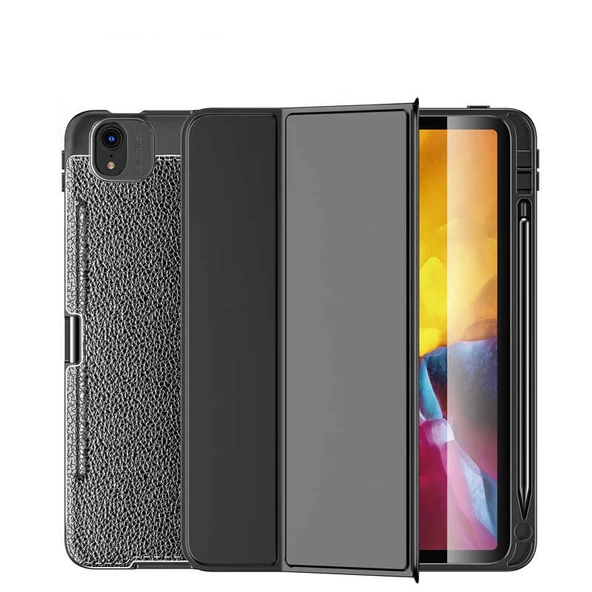 Apple iPad Air 10.9 2022 (5.Nesil) Uyumlu Standlı Kalemlikli Tablet Kılıfı Lüx Premium Deri Görünümlü ürün görseli 1